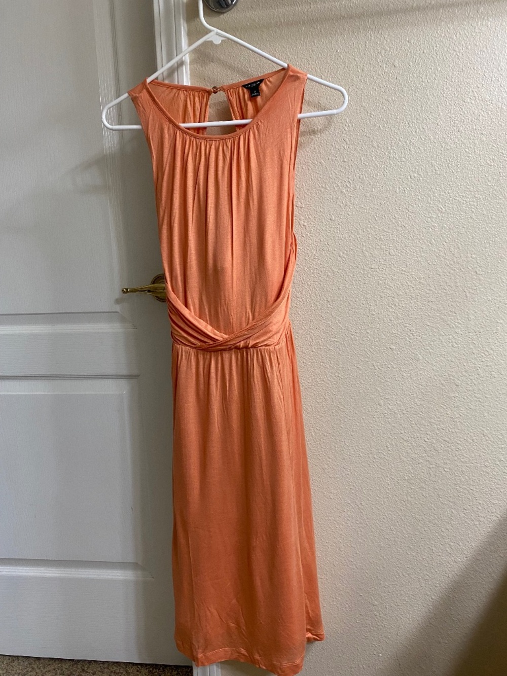 Ann Taylor Peach Tie-Back Dress